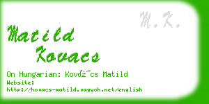 matild kovacs business card